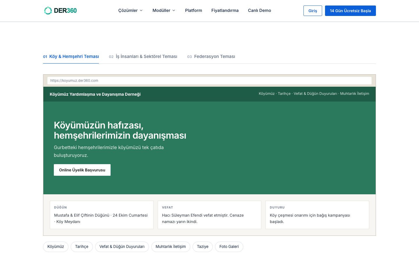 Entegre dernek web sitesi